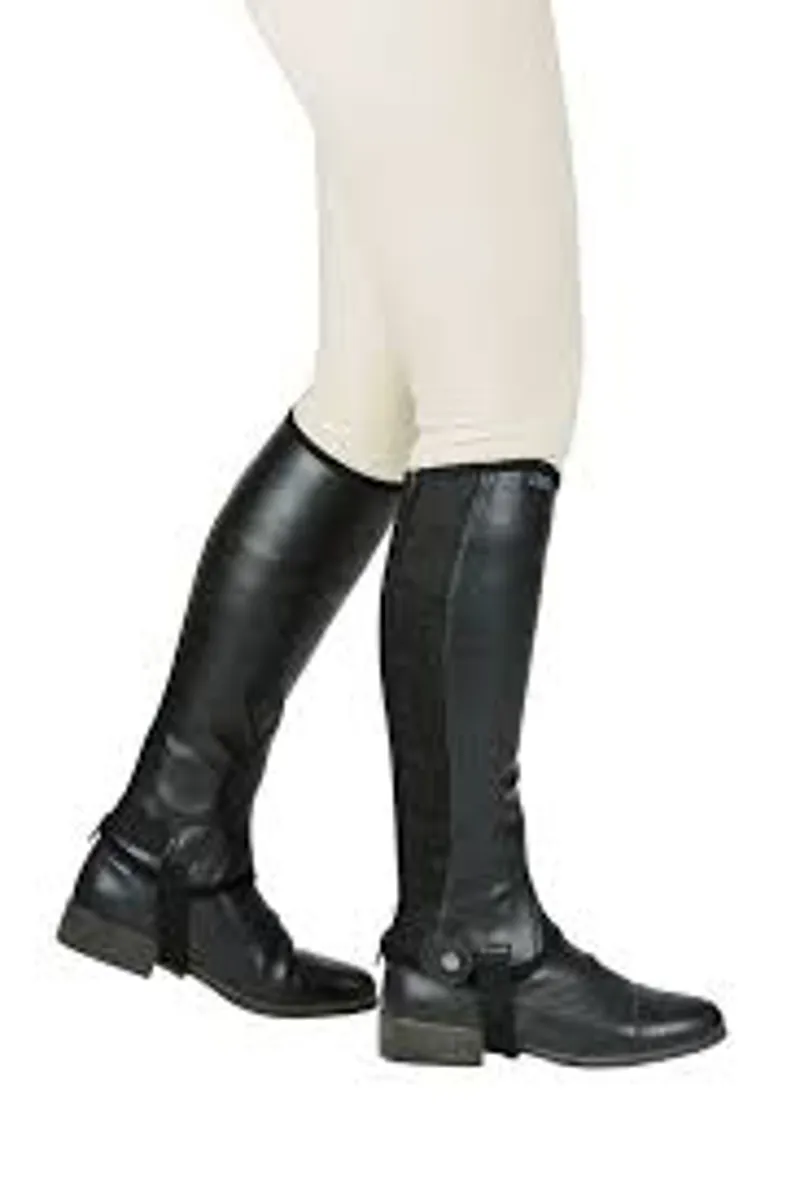 Saxon Equileather Half Chaps - Black